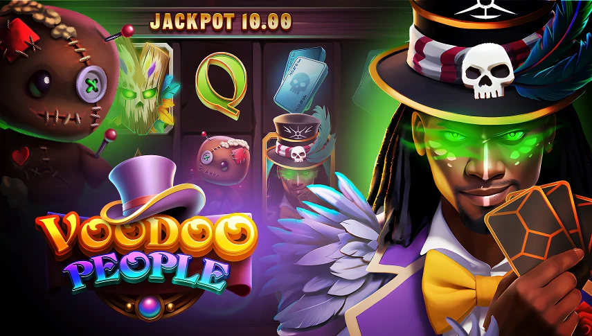 Personaje del juego Voodoo People con símbolos vudú