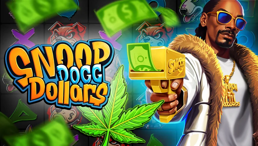 Snoop Dogg Dollars es una tragaperras de BGaming en la que Snoop Dogg sostiene una pistola de dinero dorado